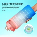 64oz Half Gallon Water Bottle BPA Free with Handle and Straw