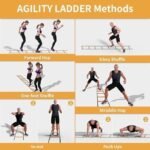 Agility Ladder and Cones 20 Feet 12 Adjustable Rungs Fitness Speed Training Equipment