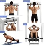 Pull Up Bar for Doorway | Thickened Steel Max Limit 440 lbs Upper Body Fitness Workout Bar