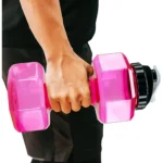 2.2L Dumbbell Shape Water Bottle Exercise Gym Fitness – Pink