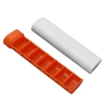 7 Grids Medicine Organizer Container White and Orange