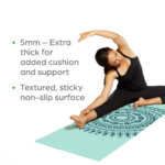 5mm Printed Yoga Mat – Mint Marrakesh